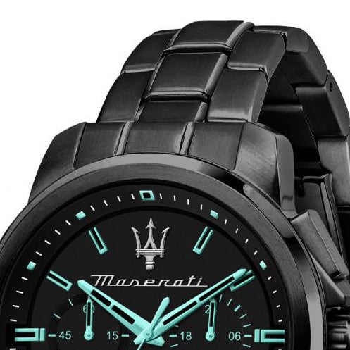 Maserati Successo Aqua Edition Black Dial Stainless Steel Strap Watch For Men - R8873644003 Watches Maserati   