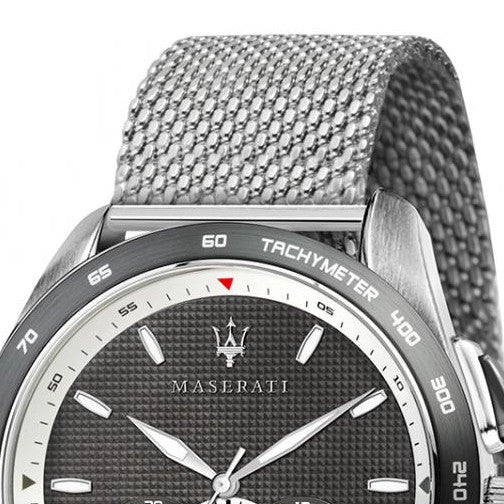 Maserati Traguardo Chronograph 45mm Black Dial Mesh Bracelet Watch For Men - R8873612008 Watches Maserati   