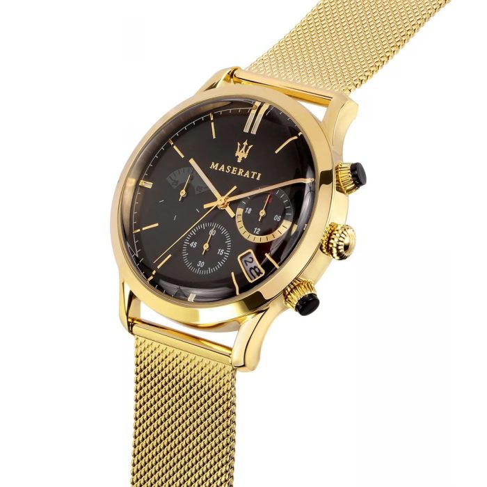Maserati Ricordo Chronograph Black Dial Stainless Steel Mesh Bracelet Watch For Men - R8873633003 Watches Maserati   