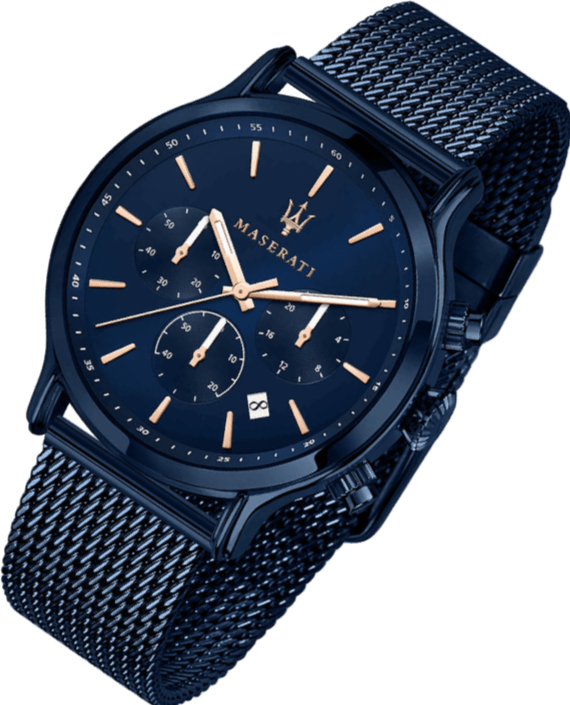 Maserati Epoca Analog Blue Dial Blue Mesh Bracelet Watch For Men - R8873618010 Watches Maserati   