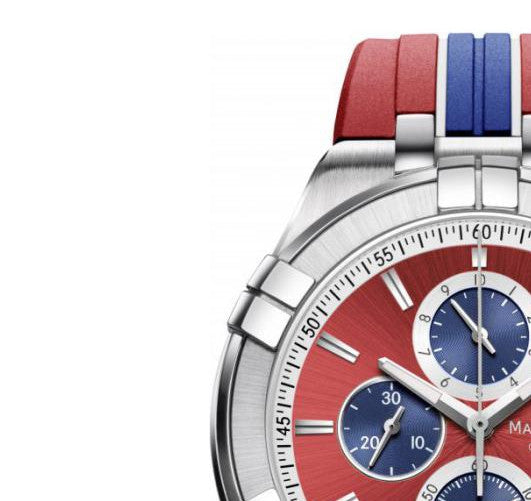 Maurice Lacroix Aikon Beach Volley Vikings Limited Edition Red Dial Red Rubber Strap Watch for Men - AI1018-SS001-530-6 Watches Maurice Lacroix   