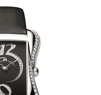 Maurice Lacroix Fiaba Black Dial with Diamonds Black Leather Strap Watch for Women - DV5012-SD531-350 Watches Maurice Lacroix   
