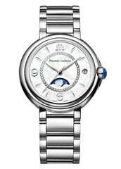 Maurice Lacroix Fiaba Moonphase White Mother of Pearl Dial Silver Steel Strap Watch for Women - FA1084-SS002-170-1 Watches Maurice Lacroix   