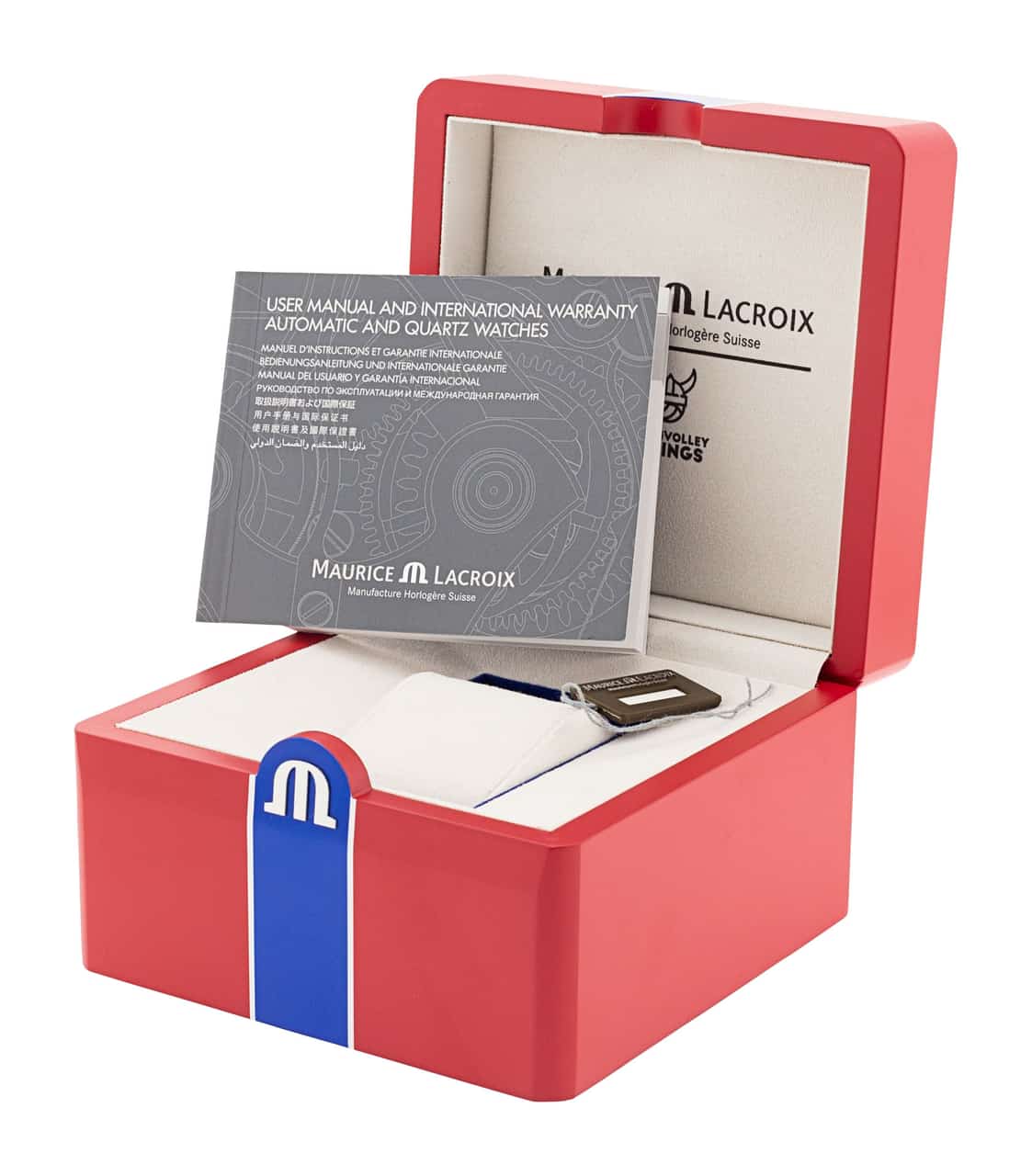 Maurice Lacroix Aikon Beach Volley Vikings Limited Edition Red Dial Red Rubber Strap Watch for Men - AI1018-SS001-530-6 Watches Maurice Lacroix   