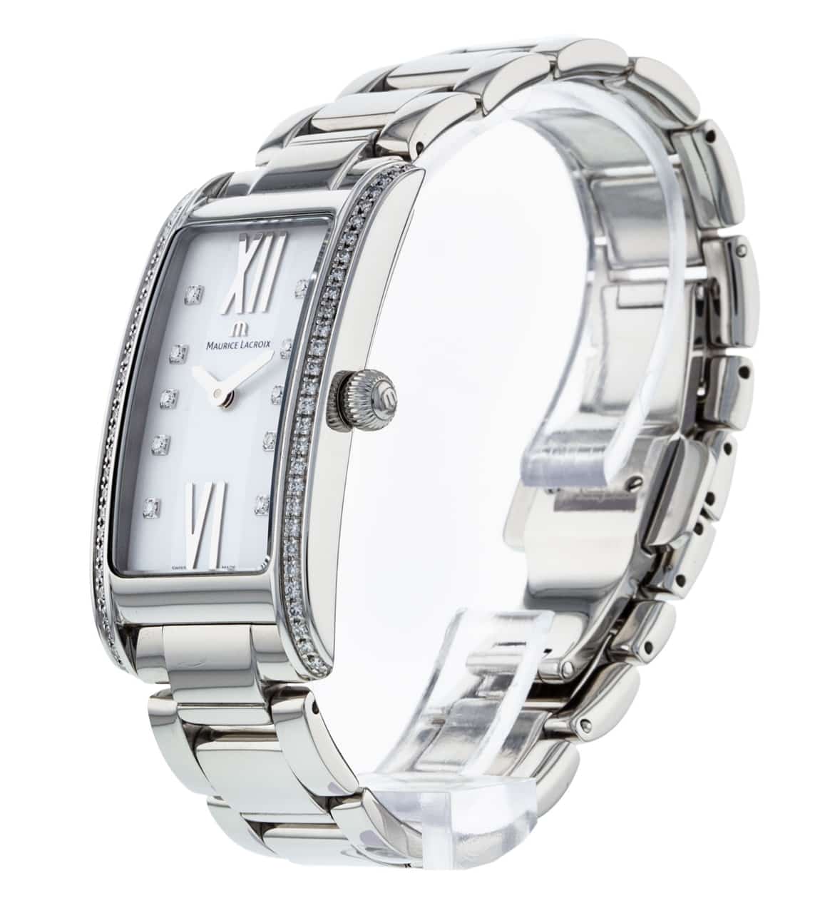 Maurice Lacroix Fiaba Diamonds White Dial Silver Steel Strap Watch for for Women - FA2164-SD532-170 Watches Maurice Lacroix   