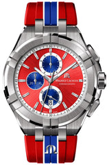 Maurice Lacroix Aikon Beach Volley Vikings Limited Edition Red Dial Red Rubber Strap Watch for Men - AI1018-SS001-530-6 Watches Maurice Lacroix   