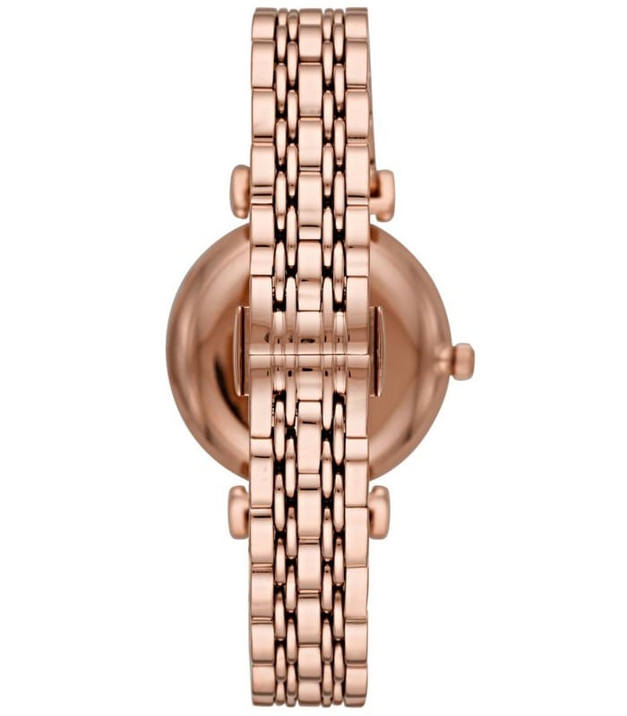 Emporio Armani Mother of Pearl Dial Rose Gold Stainless Steel Watch For Women - AR11110 Watches Emporio Armani   