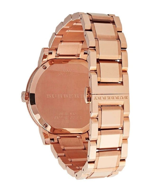 Burberry The City White Dial Rose Gold Stainless Steel Strap Watch for Women - BU9004 Watches Burberry   