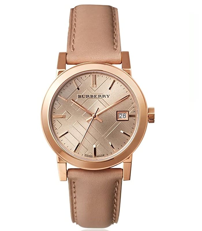 Burberry The City Beige Tan Dial Tan Leather Strap Watch for Women - BU9014 Watches Burberry   