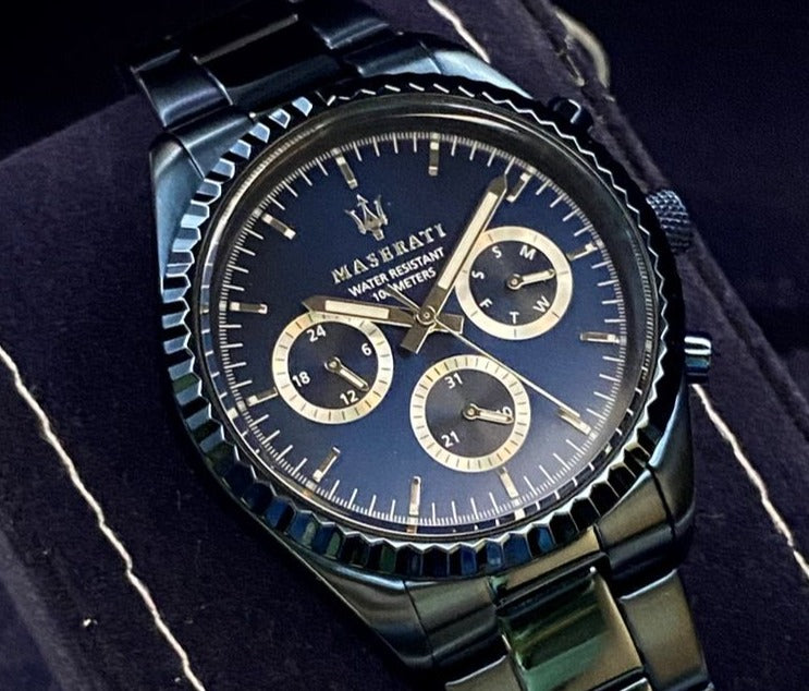 Maserati Blue Edition Collection 43m Blue Dial Stainless Steel Watch For Men - R8853100025 Watches Maserati   