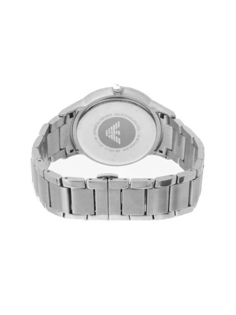 Emporio Armani Renato Blue Dial Silver Stainless Steel Watch For Men - AR11137 Watches Emporio Armani   