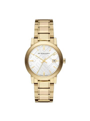 Burberry The City Silver Dial Gold Stainless Steel Strap Unisex Watch - BU9003 Watches Burberry   