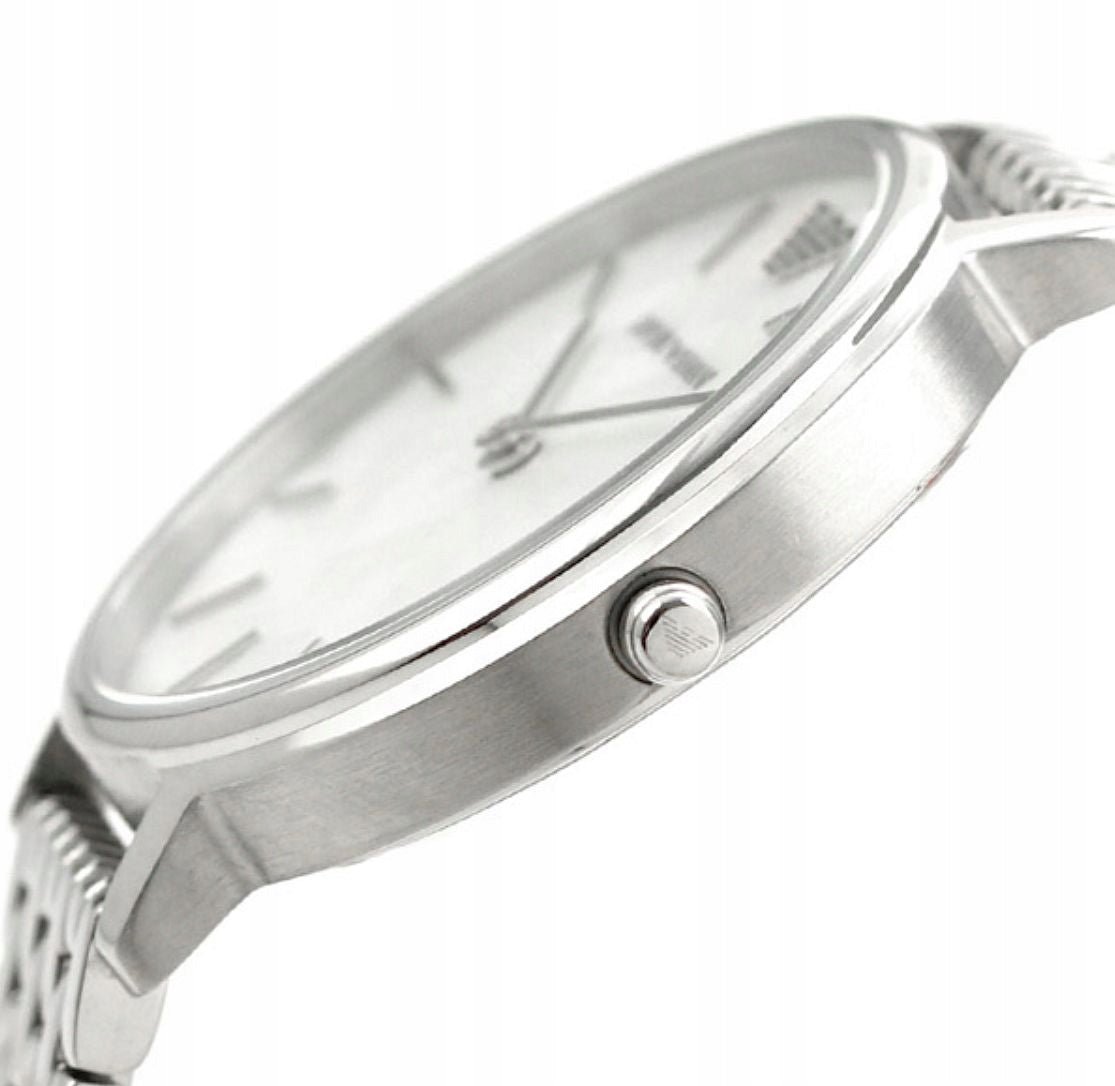 Emporio Armani Mother of Pearl Dial Silver Stainless Steel Watch For Women - AR11112 Watches Emporio Armani   