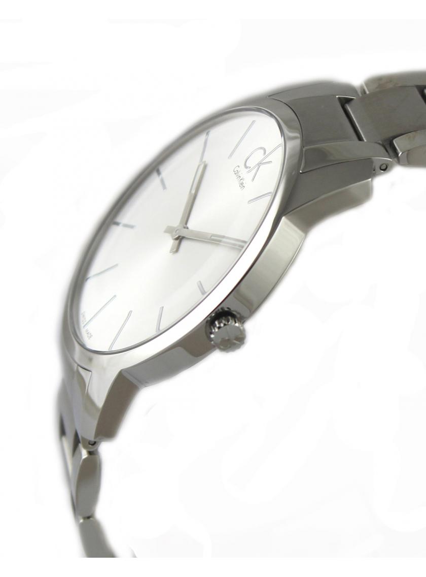 Calvin Klein City Silver Dial Silver Steel Strap Watch for Men - K2G21126 Watches Calvin Klein   