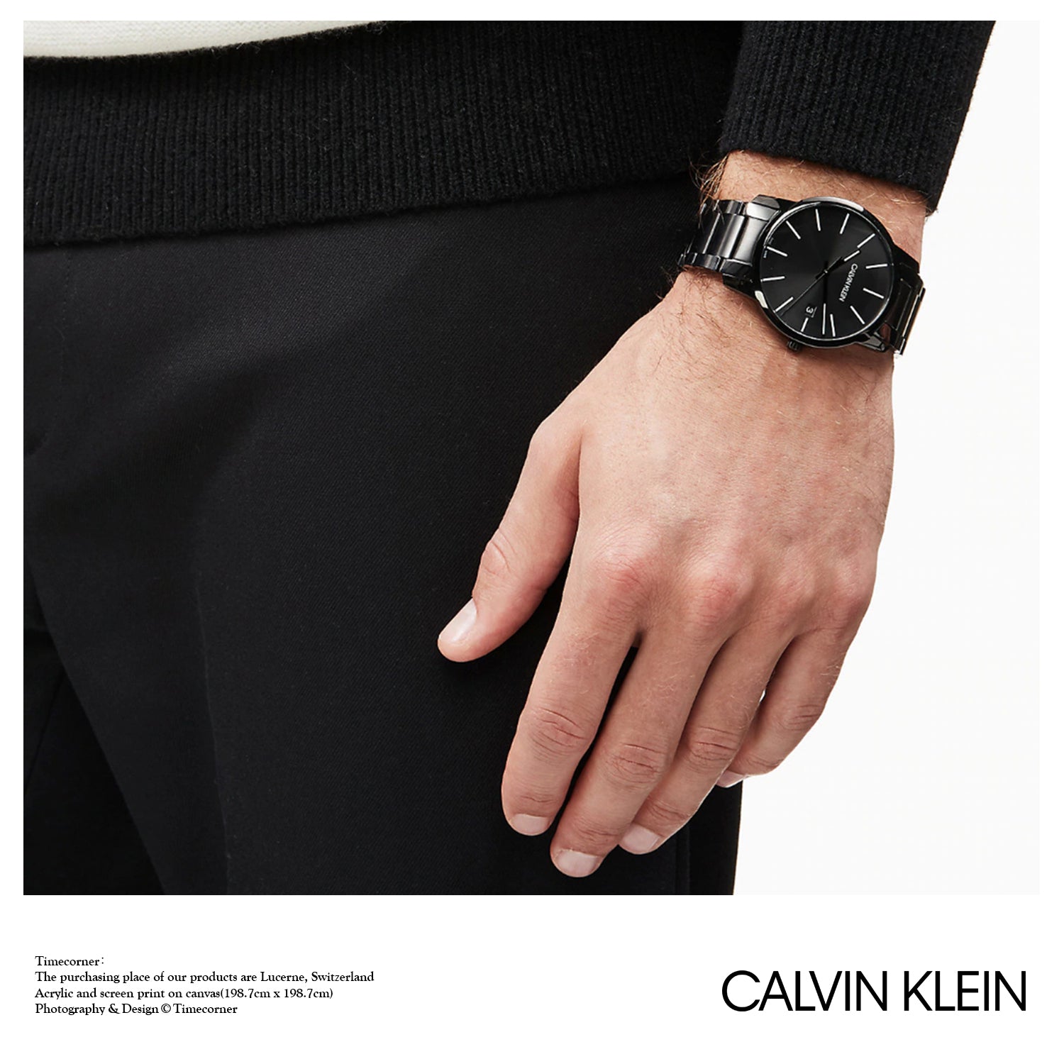 Calvin Klein City Quartz Black Dial Black Steel Strap Watch for Men - K2G2G4B1 Watches Calvin Klein   