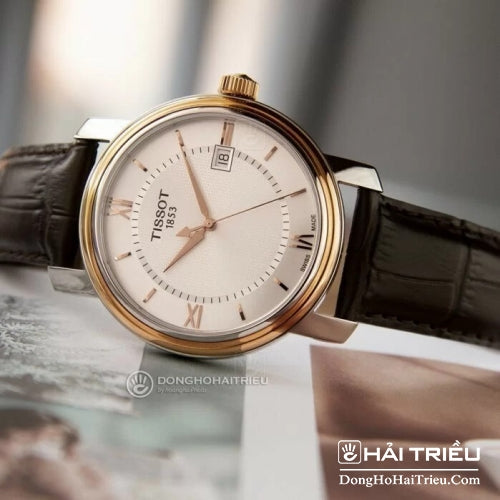 Tissot Bridgeport Lady Silver Dial Brown Leather Strap Watch For Women - T097.010.26.118.00 Watches Tissot   