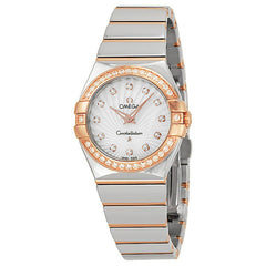 Omega Constellation Diamonds Mother Of Pearl Dial Two Tone Steel Strap Watch For Women - 123.25.27.60.55.006
