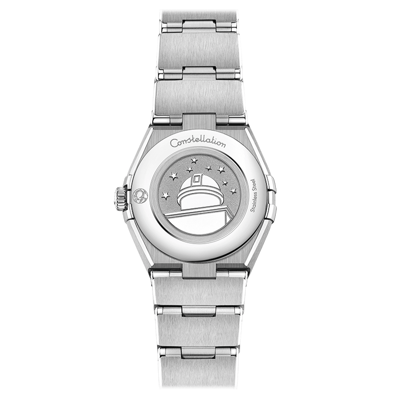 Omega Constellation Manhattan Quartz Diamonds Blue Dial Silver Steel Strap Watch For Women - 131.10.25.60.53.001