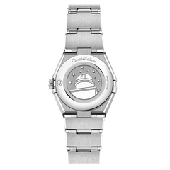 Omega Constellation Manhattan Quartz Diamonds Blue Dial Silver Steel Strap Watch For Women - 131.10.25.60.53.001