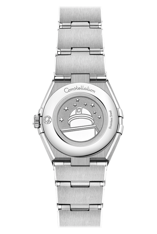 Omega Constellation Manhattan Quartz Diamonds Blue Dial Silver Steel Strap Watch For Women - 131.15.25.60.53.001