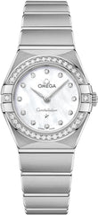 Omega Constellation Manhattan Quartz Diamonds Mother Of Pearl Dial Silver Steel Strap Watch For Women - 131.15.25.60.55.001
