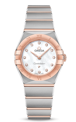 Omega Constellation Manhattan Quartz Diamonds Mother Of Pearl Dial Two Tone Steel Strap Watch For Women - 131.20.25.60.55.001