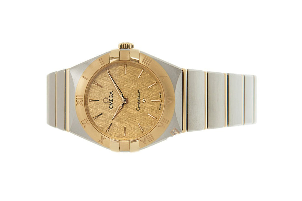 Omega Constellation Manhattan Yellow Dial Two Tone Steel Strap Watch For Women - 131.20.28.60.08.001