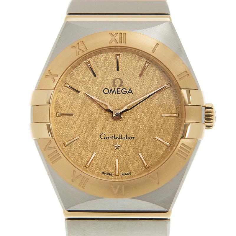 Omega Constellation Manhattan Yellow Dial Two Tone Steel Strap Watch For Women - 131.20.28.60.08.001