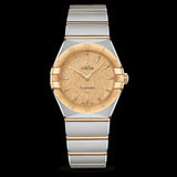 Omega Constellation Manhattan Yellow Dial Two Tone Steel Strap Watch For Women - 131.20.28.60.08.001
