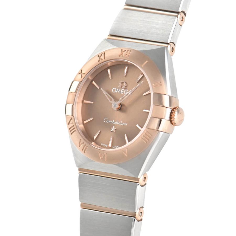 Omega Constellation Quartz Brown Dial Silver Steel Strap Watch For Women - 131.20.25.60.13.001