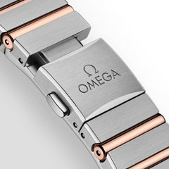 Omega Constellation Quartz Diamonds Blue Dial Two Tone Steel Strap Watch For Women - 131.20.25.60.53.002