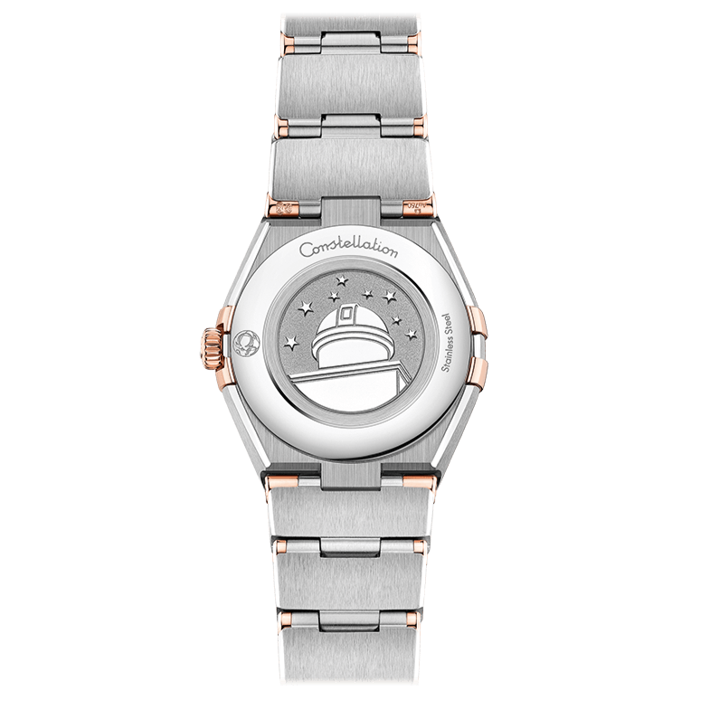 Omega Constellation Quartz Diamonds Blue Dial Two Tone Steel Strap Watch For Women - 131.20.25.60.53.002