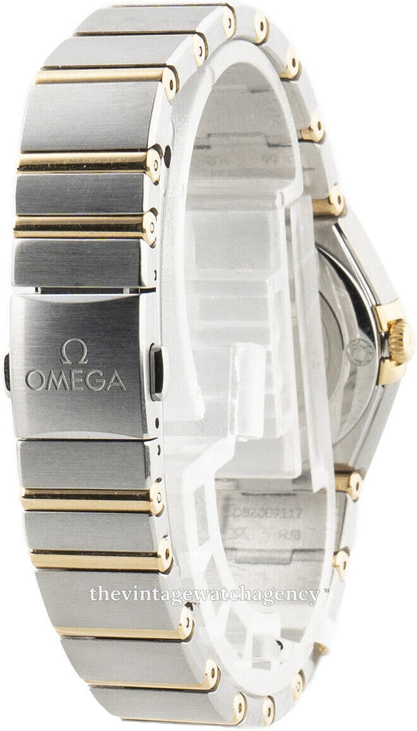 Omega Constellation Quartz Diamonds Mother Of Pearl Dial Two Tone Steel Strap Watch For Women - 131.25.25.60.55.001