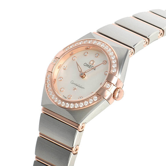 Omega Constellation Quartz Diamonds Mother Of Pearl Dial Two Tone Steel Strap Watch For Women - 131.25.25.60.55.001