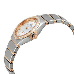 Omega Constellation Quartz Diamonds Mother Of Pearl Dial Two Tone Steel Strap Watch For Women - 131.25.25.60.55.001