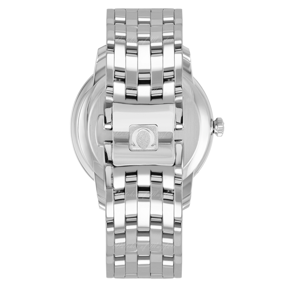Omega De Ville Prestige Co-Axial Blue Dial Silver Steel Strap Watch For Men - 424.10.40.20.03.002