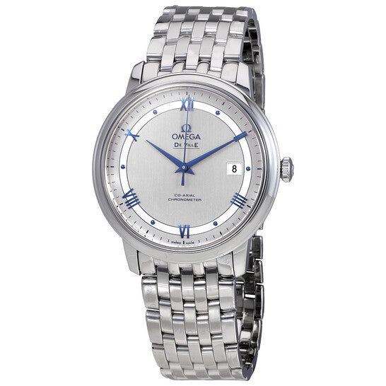 Omega De Ville Prestige Co-Axial Grey Dial Silver Steel Strap Watch For Men - 424.10.40.20.06.002
