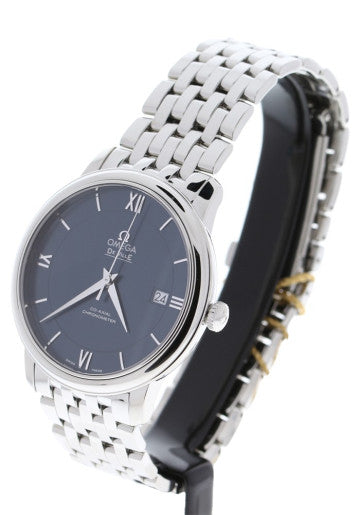 Omega De Ville Prestige Co-Axial Orbis Blue Dial Silver Steel Strap Watch For Men - 424.10.40.20.03.001