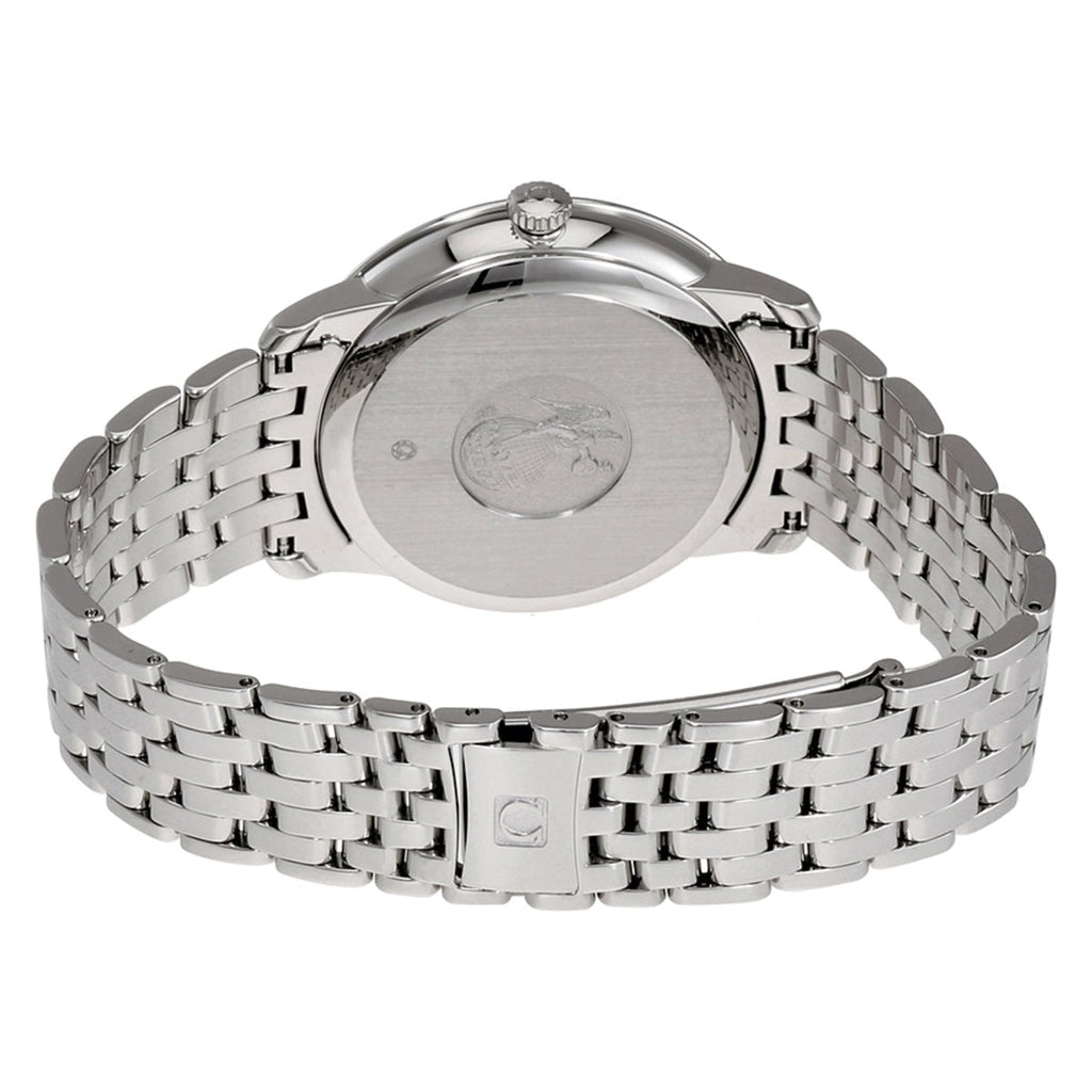 Omega De Ville Prestige Co-Axial Rhodium Silver Dial Silver Steel Strap Watch For Men - 424.10.40.20.02.001