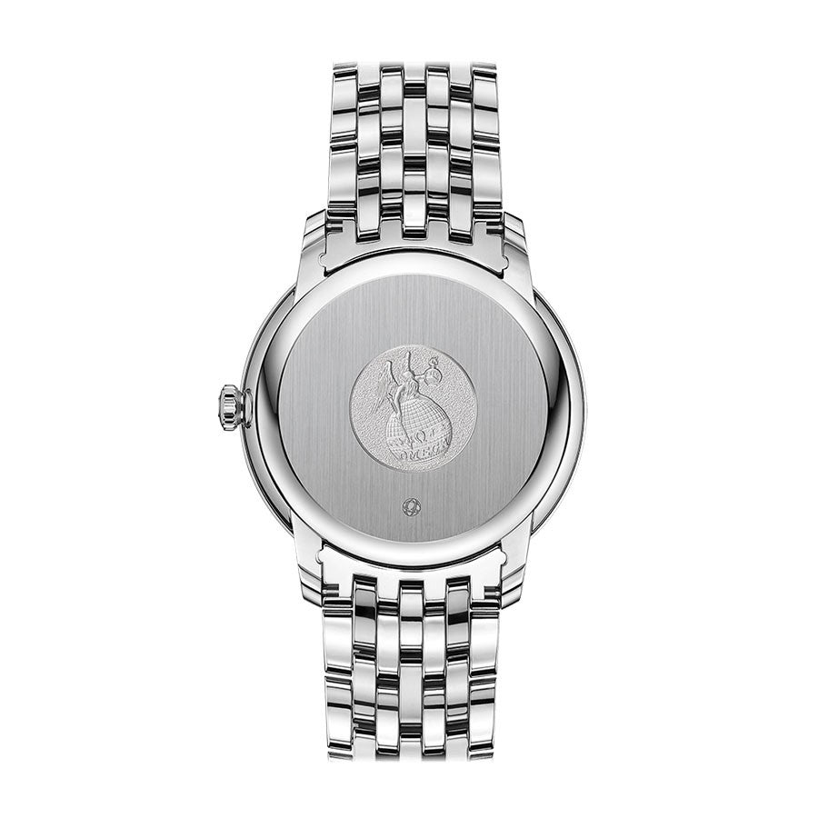 Omega De Ville Prestige Co-Axial Rhodium Silver Dial Silver Steel Strap Watch For Men - 424.10.40.20.02.001