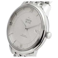 Omega De Ville Prestige Co-Axial Silver Dial Silver Steel Strap Watch For Men - 424.10.40.20.02.003