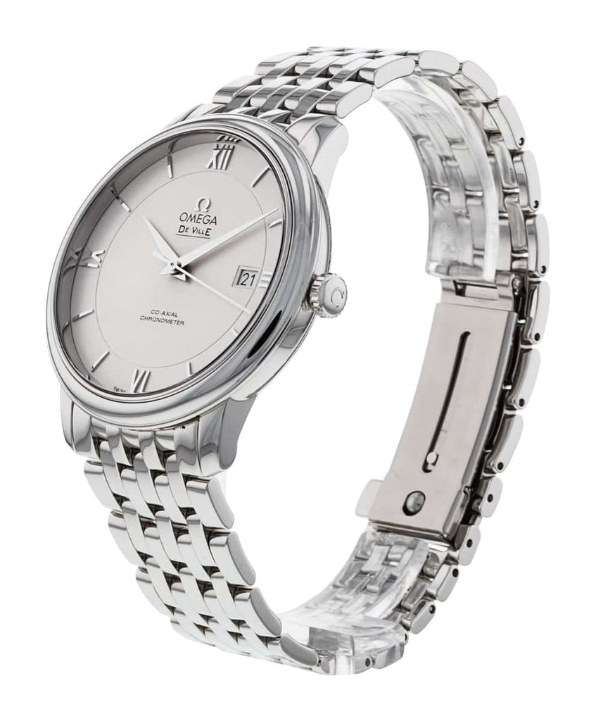 Omega De Ville Prestige Co Axial Silver Dial Silver Steel Strap Watch For Men - 424.10.40.20.02.004