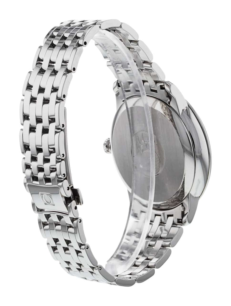 Omega De Ville Prestige Co Axial Automatic White Dial Silver Steel Strap Watch For Men - 424.10.40.20.02.005