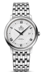 Omega De Ville Prestige Co Axial Automatic White Dial Silver Steel Strap Watch For Men - 424.10.40.20.02.005