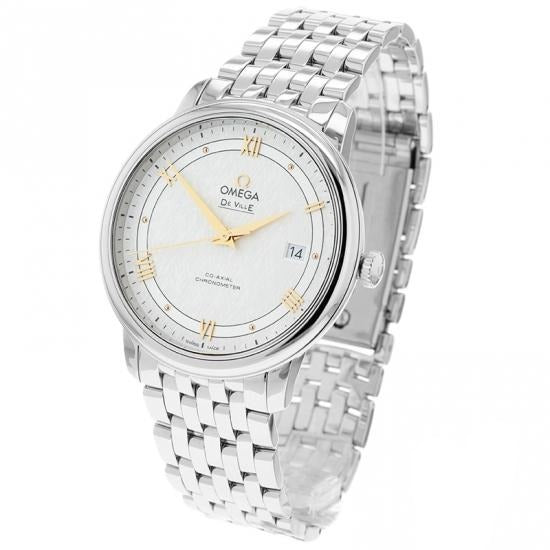Omega De Ville Prestige Co Axial Silver Dial Silver Steel Strap Watch For Men - 424.10.40.20.02.004