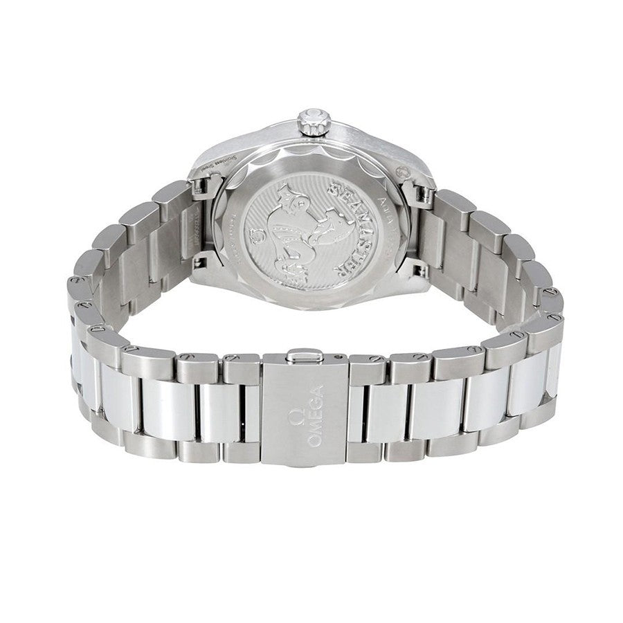 Omega Seamaster Aqua Terra Quartz Diamond Silver Dial Silver Steel Strap Watch For Women - 220.10.28.60.54.001