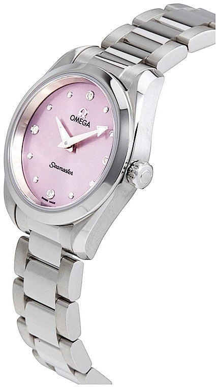 Omega Seamaster Aqua Terra Quartz Purple Dial Silver Steel Strap Watch For Women - 220.10.28.60.60.001