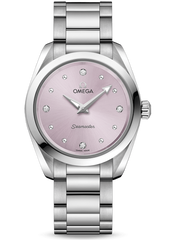 Omega Seamaster Aqua Terra Quartz Purple Dial Silver Steel Strap Watch For Women - 220.10.28.60.60.001