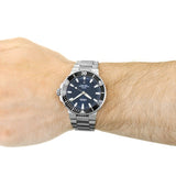 Oris Aquis Date Blue Dial Silver Steel Strap Watch For Men - 0173377304135-0782405PEB