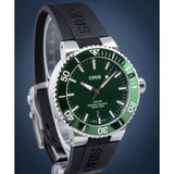 Oris Aquis Date Green Dial Black Rubber Strap Watch For Men - 0173377304157-0742464EB